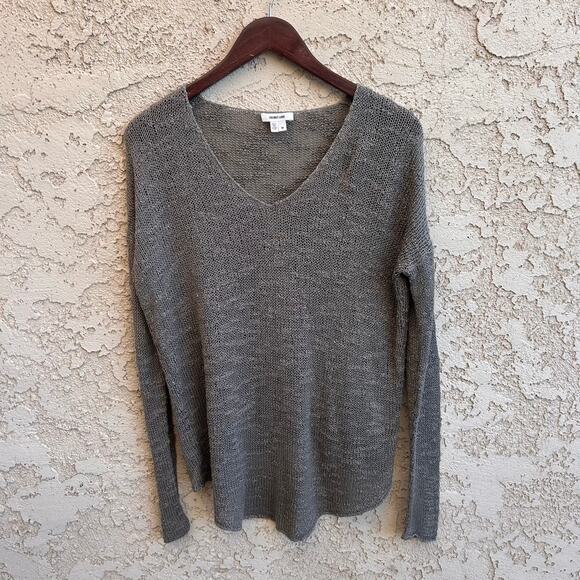 HELMUT LANG Lightweight Loose Knit Gray 100% Silk Sweater Size M - Picture 1 of 6